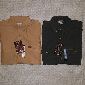 2 New Carhartt longsleeve work shirts!